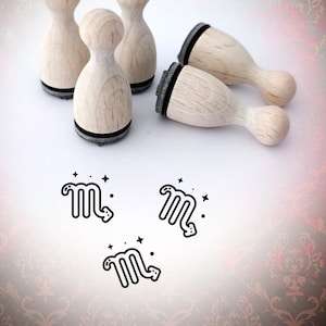 Signe du zodiaque Symbole du Scorpion Timbre MiniStamp