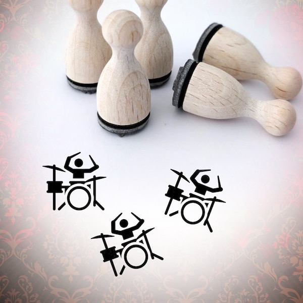 Schlagzeug Drummer Ministempel Stempel