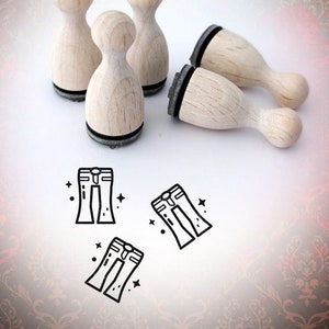 Ministempel Hippie Schlaghose Jeans Stempel