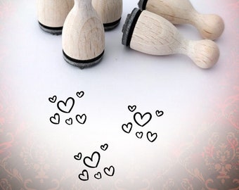 Mini Stamp Flying Hearts Stamp