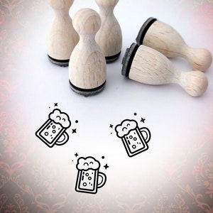 Bier Glas mit Schaum MiniStempel Stempel