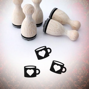 Ministempel Herz Becher Tasse Stempel