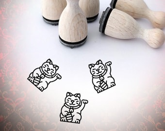 Mini Stamp Lucky Cat Maneki Neko