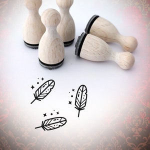 Ministempel Hippie Feder Stempel