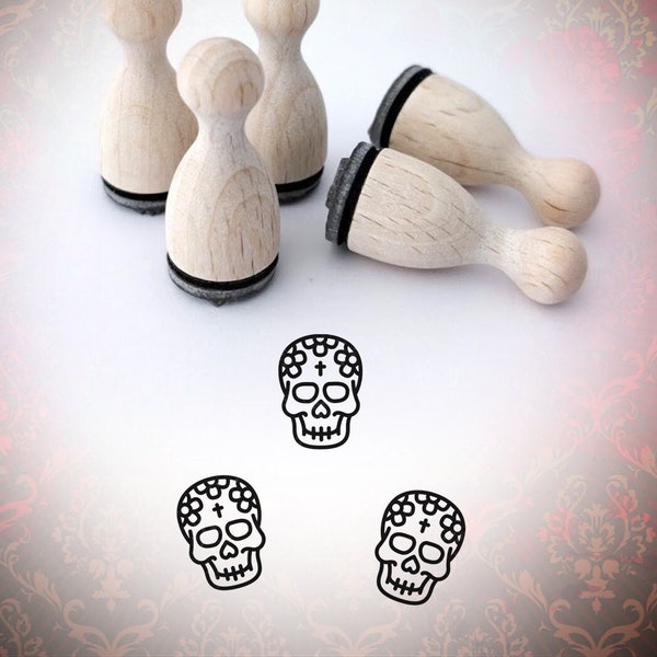 Tattoo Style Skull Mini Stamp