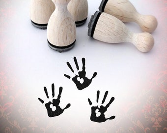 Mini Stamp Handprint left hand