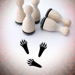 Squirrel Paw Imprint Marks Mini Stamp Stamp