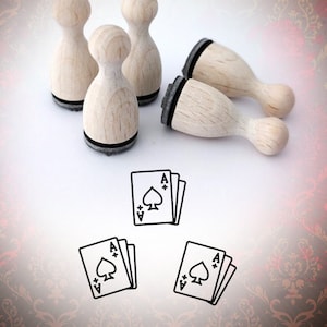 Style de tatouage Carte à jouer Ace Mini Stamp Stamp