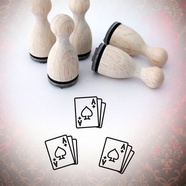 Tattoo Style Playing Cards Ace Mini Stamp