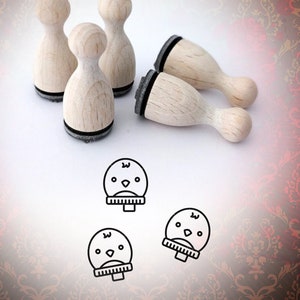 Ministempel Niedliches Kücken mit Schal  Stempel