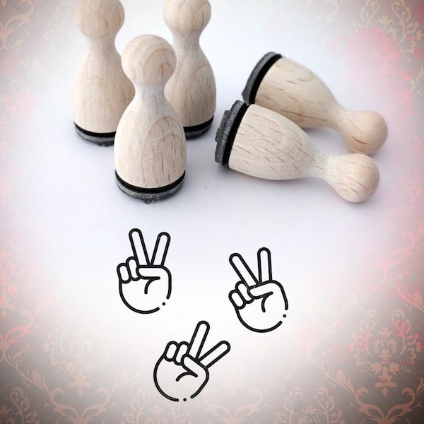 Ministempel Peacehand Frieden Symbol Stempel