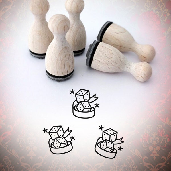 Tattoo Style Dice Mini Stamp