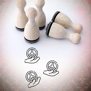 Mini Francobollo Pace Pace Mano Simbolo Timbro