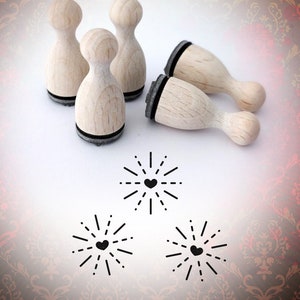 Ministempel Herz Sonne Stempel
