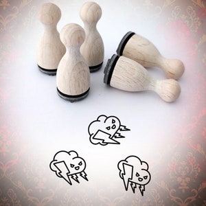 Ministempel Niedliches Wetter Gewitter Stempel