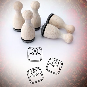 Ministempel Badezimmer Waage Stempel