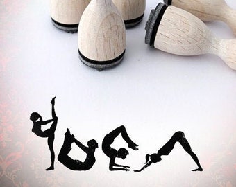 Yoga 4 figure set Mini Stamp