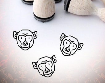 Affe Tier Gesicht Ministempel Stempel