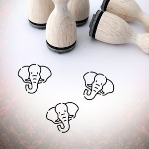 Sello de goma mini sello de cara de animal elefante