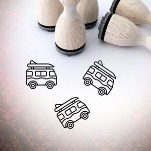 Ministempel Hippie Surfer Bus Van  Stempel
