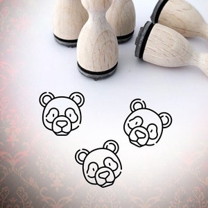 Panda Tier Gesicht Ministempel Stempel