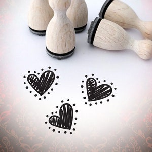 Herz mit Punkte outline Love Mini Stempel Mini-Stempel