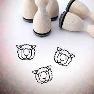 Timbro di gomma mini timbro con faccia di animale pecora