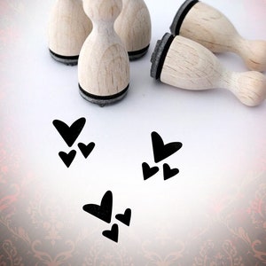 Drei Herzen Love Mini Stempel Mini-Stempel