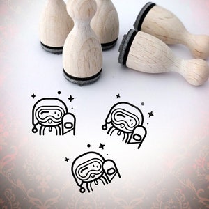 Snowboardfahrer Winter Stempel Mini-Stempel
