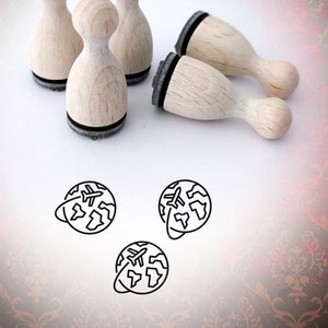 Vliegtuig Aarde Vakantie Mini Stamp Mini Stamp