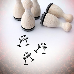 Hochzeit Sektglas Mini Stempel Mini-Stempel