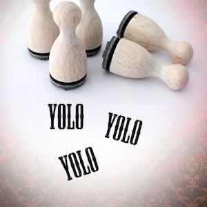 YOLO Wort Stempel V3 Mini Stempel Mini-Stempel
