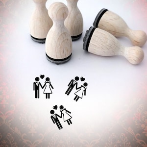 Demande en mariage Couple Mini Timbres Mini Timbres