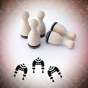Wollmütze Wintermütze Mini-Stempel