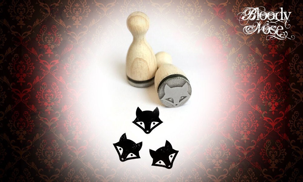 Mini timbre fox fox head