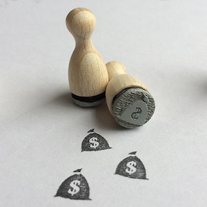 Money Bag Dollar mini stamp mini stamp