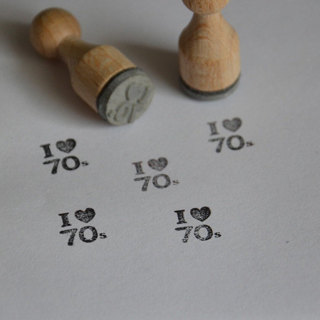 I Love the 70s Mini Stamp - Etsy