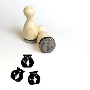 Mini Carimbo Carimbo de Vidro Peixinho Dourado