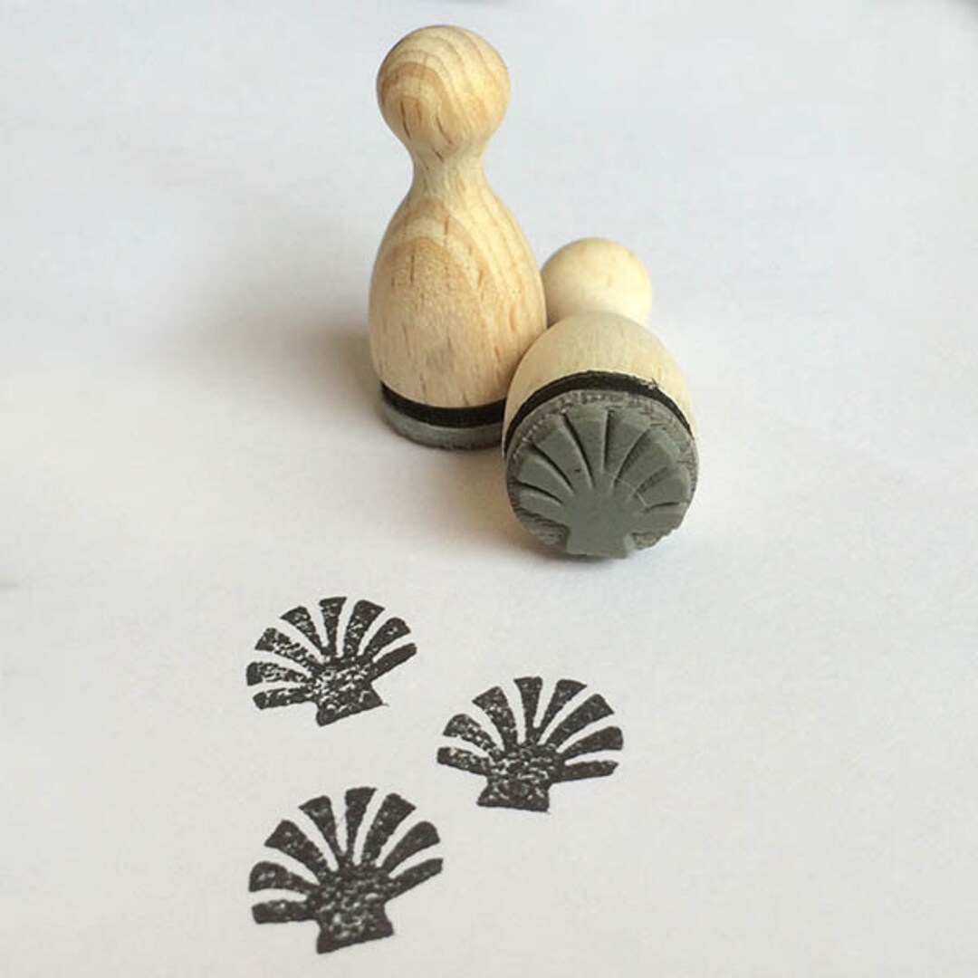 Stamp Using Shell Mini-stamp Shell - Etsy