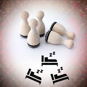 Bed Zzzz Dormir Mini Tampon Mini Tampon