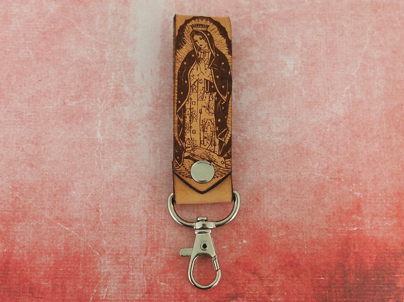 Supreme Guadalupe Leather Keychain (FW23) - $38