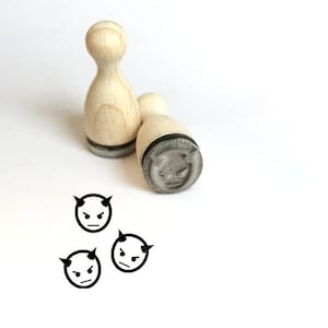 Mini stempels duivel smilie stempel