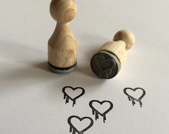 Bleeding heart MiniStempel timbre