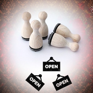 Mini stempel winkel open open stempel