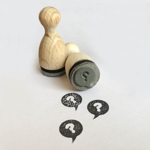 Ballon vraagteken stempel mini stempel