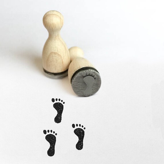Trace De Pied Droit Mini Tampon Mini Tampon Etsy