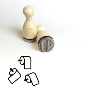 Mini Timbro in rotolo di carta igienica