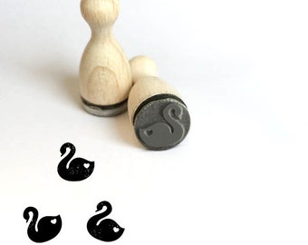 Mini Stamp Swan with heart