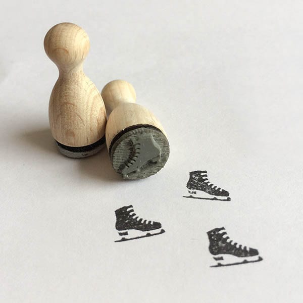 Schlittschuhe Mini Stempel Mini-Stempel