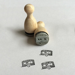 Caravan Trailer Mini Stamp